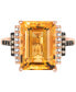 ფოტო #5 პროდუქტის Cinnamon Citrine (5-3/4 ct. t.w.) & Diamond (1/4 ct. t.w.) Statement Ring in 14k Rose Gold