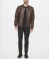 Фото #1 товара Men's Bonded Leather Varsity Jacket
