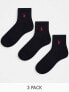 Фото #1 товара Polo Ralph Lauren 3 pack sport socks in black