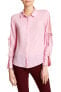 Фото #1 товара Catherine Malandrino 155756 Women's Long Slit Sleeve Blouse Pink Sz. Small