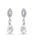 Фото #2 товара Серьги Macy's White Pearl & CZEarring