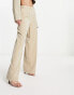 Vero Moda Aware wide leg tailored trouser in stone