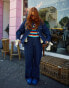 Фото #1 товара Labelrail x Laura Elizabeth Klein baggy low rise bow detail jeans co-ord in indigo