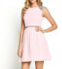 Фото #1 товара Ted Baker 195899 Womens Sasha Embellished Fit & Flare Dress Pink Size 6 US