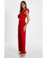 Women's Scuba Crepe Frill Sleeve Chain Belt Palazzo Jumpsuit