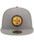 Фото #3 товара Men's Gray Pittsburgh Steelers Color Pack 59FIFTY Fitted Hat