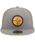 ფოტო #3 პროდუქტის Men's Gray Pittsburgh Steelers Color Pack 59FIFTY Fitted Hat