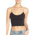 Фото #1 товара Free People 296214 Women's Brami Skinny Strap Crop Top, Black, Size XS/S