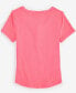 ფოტო #2 პროდუქტის Girls Short-Sleeve Ribbed Henley Top, Created for Macy's