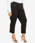 Фото #2 товара Plus Size Super Stretch Zip Petite Length Pant