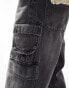 Фото #2 товара ASOS DESIGN baggy jeans with cargo detail in washed black