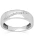 Men's Diamond Diagonal Wedding Band (1/10 ct. t.w.) in 14k White Gold