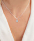 Фото #2 товара Macy's cubic Zirconia Cushion-Cut Solitaire Pendant Necklace, 18" + 2" extender