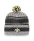 Фото #1 товара Men's Graphite, Black New Orleans Saints Rexford Cuffed Knit Hat with Pom