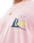 Lee camp back print t-shirt in pink Cassie-Rosa, L - фото #3