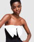 ფოტო #4 პროდუქტის Juniors' Bow-Front Strapless Mini Dress