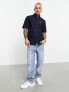 Фото #2 товара Fred Perry short sleeve oxford shirt in navy