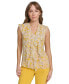 Фото #1 товара Women's Floral-Print Ruffled-Front Blouse