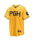 Фото #2 товара Men's Ke'Bryan Hayes Gold Pittsburgh Pirates 2023 City Connect Replica Player Jersey
