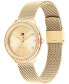 ფოტო #2 პროდუქტის Women's Quartz Gold-Tone Stainless Steel Mesh Watch 32mm