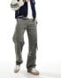 Фото #3 товара Abercrombie & Fitch baggy distressed vintage wash carpenter jeans in light wash