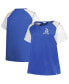 ფოტო #1 პროდუქტის Women's Royal/Gray Los Angeles Dodgers Plus Size Henley T-Shirt