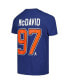 Фото #3 товара Big Boys Connor McDavid Blue Edmonton Oilers Captain Player Name and Number T-shirt