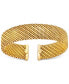 ფოტო #3 პროდუქტის Mesh-Look Wide Bangle Bracelet in 14k Gold-Plated Sterling Silver