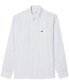 Фото #3 товара Men's Long Sleeve Striped Button-Down Linen Shirt