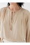 Фото #4 товара LCW Vision Bağlamalı Yaka Çizgili Uzun Kollu Kadın Bluz