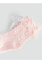 LCW baby Kendinden Desenli Kız Bebek Soket Çorap 2'li