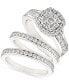 ფოტო #1 პროდუქტის Diamond Three-Piece Ring Set (2 ct. t.w.) in 14k White, Yellow and Rose Gold