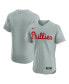 Фото #1 товара Men's Gray Philadelphia Phillies Road Elite Jersey