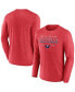 Фото #1 товара Men's Heather Red Washington Capitals Long Sleeve T-shirt