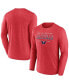 Men's Heather Red Washington Capitals Long Sleeve T-shirt