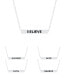 Фото #1 товара Macy's inspirational Blessed, Hope, Believe and Faith 4 Sided Bar Necklace 16+2"In Silver Plated