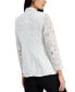 Фото #2 товара Women's Floral Embroidered Open Front Blazer