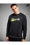 Sportswear Swoosh Air Graphic Fleece Crew-Neck Siyah Erkek Sweatshirt