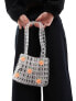 Glamorous beaded handbag with oranges in clear