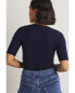 Фото #2 товара Boden Ribbed Knitted T-Shirt Women's Blue 20