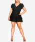 Фото #1 товара Plus Size First Date Frilled Romper