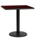 Фото #5 товара 30" Square Laminate Table Top With 18" Round Table Height Base