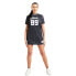 SIKSILK Pinstripe Basketball Short Sleeve Dress