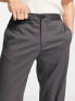 Selected Homme slim fit tapered smart trousers in dark grey