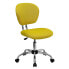 Фото #4 товара Mid-Back Yellow Mesh Swivel Task Chair With Chrome Base