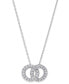 Фото #1 товара Macy's diamond Interlocking Circle 18" Pendant Necklace (1/3 ct. t.w.) in 14k White ,Yellow or Rose Gold