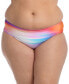 ფოტო #1 პროდუქტის Plus Size Sunset Shores Mid-Waist Bikini Bottoms