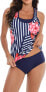 Фото #1 товара Laorchid Women's Tankini Two-Piece Push-Up Swimsuit, Padded Swimwear, High Waist Swimsuit, Bikini, Sporty