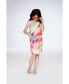 ფოტო #3 პროდუქტის Girl Terry Cloth Hooded Dress Multicolor Pink - Child