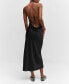 Фото #2 товара Women's Open-Back Satin-Effect Dress